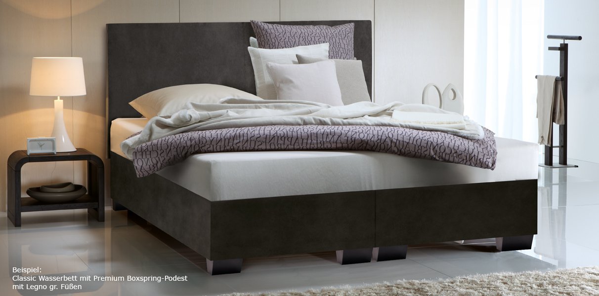 Wasserbett mit Boxspring-Podest und Saia L Wandpaneel Abbildung 5